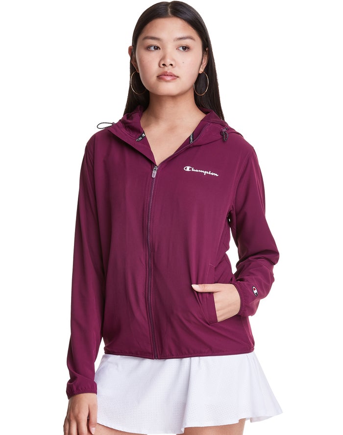 Champion Jas Dames - DonkerPaars - Woven Full-Zip ( 058137-KWE )